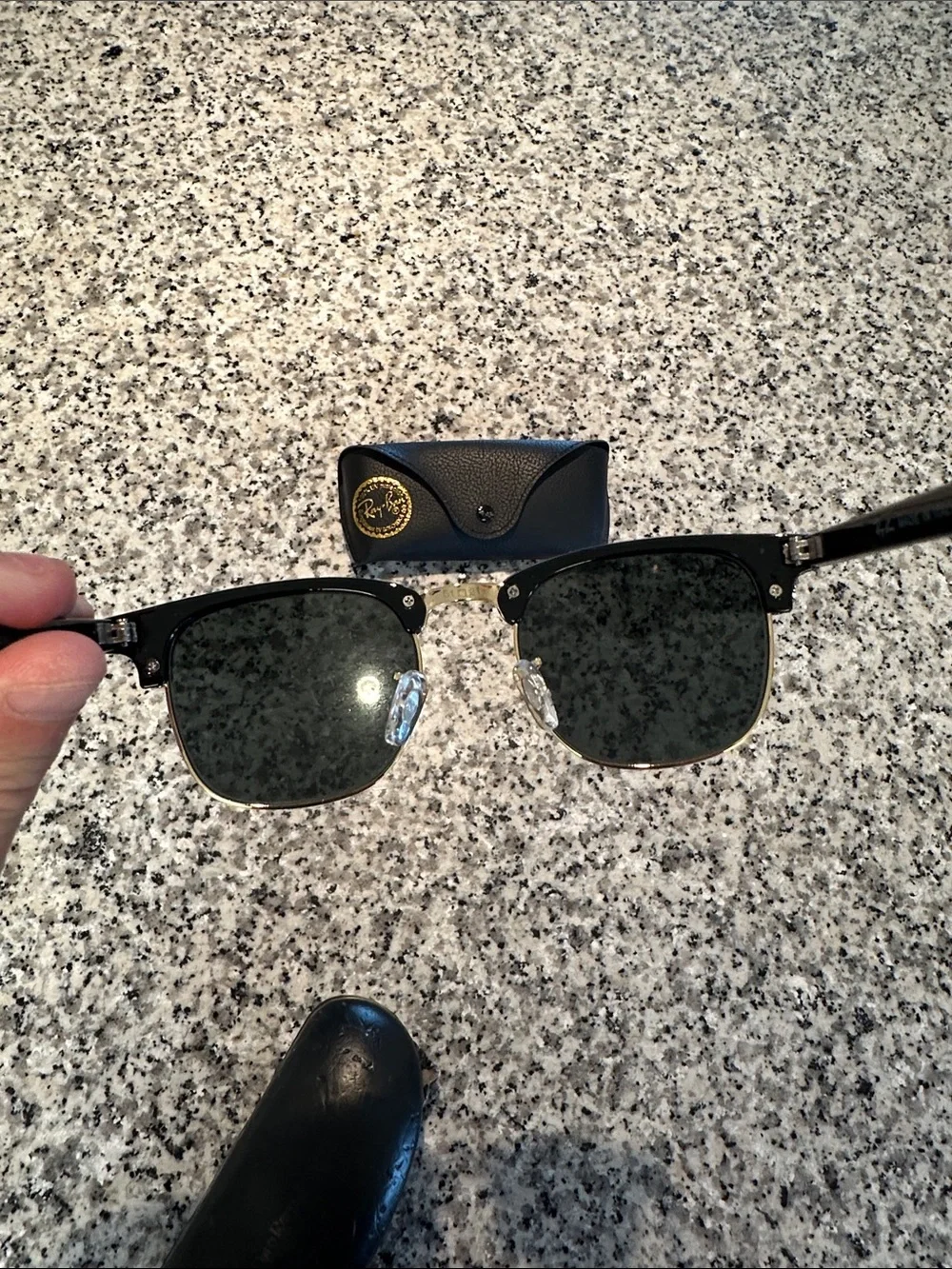 Ray-Ban Black Frame Sunglasses with Black Case